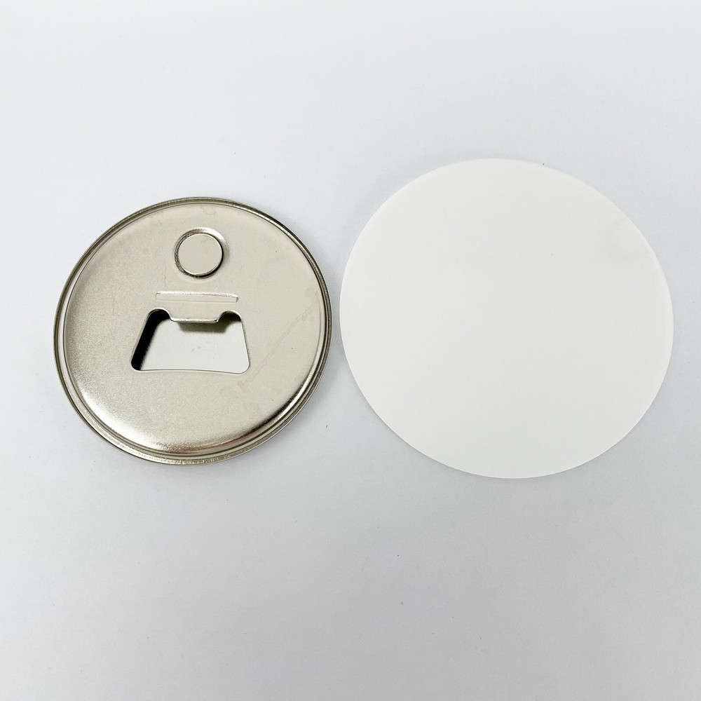 Bottle Opener with Magnet Nickle Button 2-1/4" 58mm 100 Sets/Pack