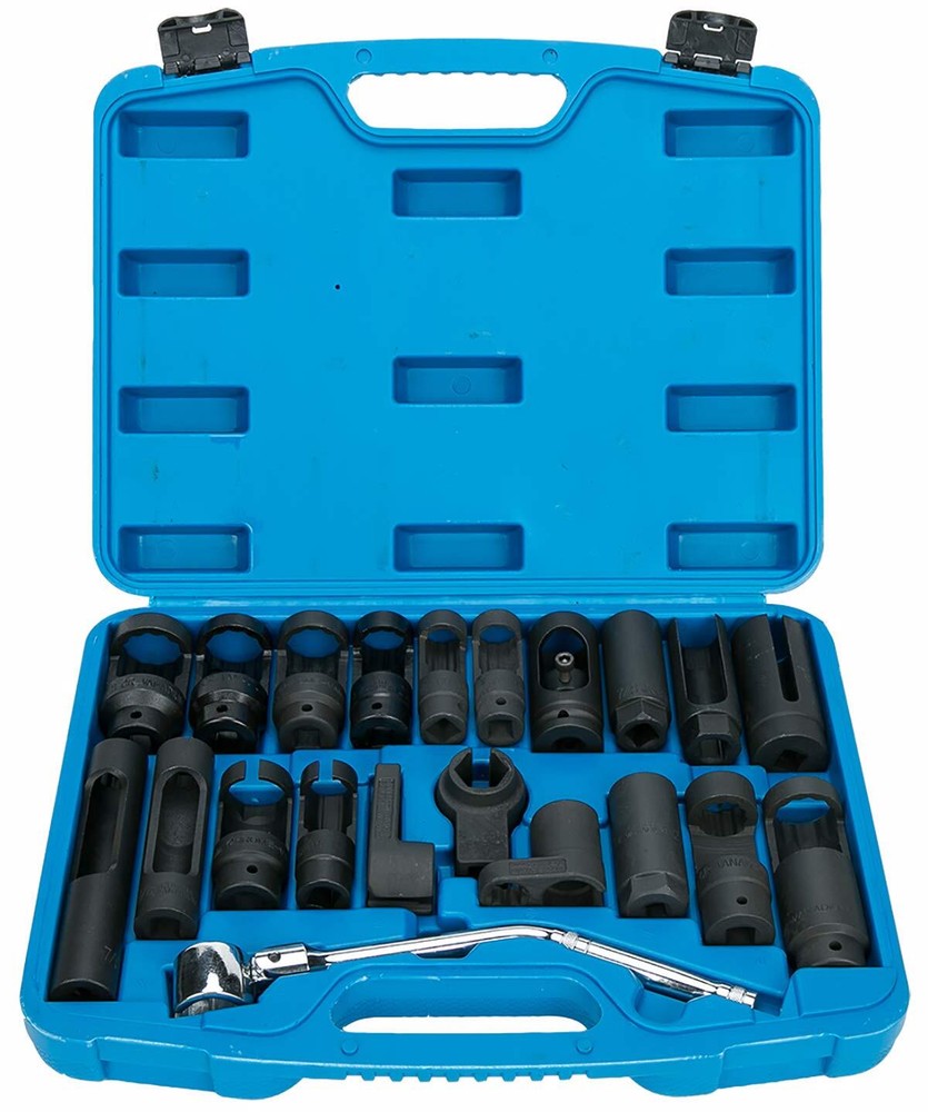 21 PC Oxygen Sensor Socket Set Sensor Oil Pressure Sending Unit Removal Tool Kit