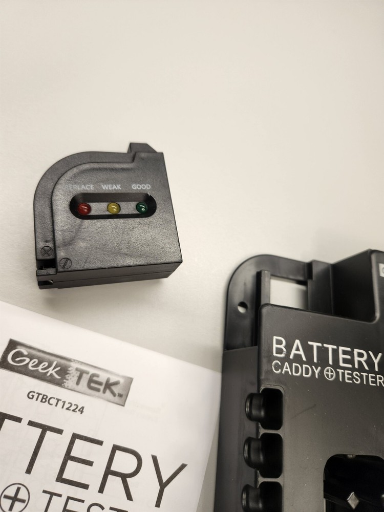 72 Battery Caddy Storage Plastic Holder Rack Organizer Removable Tester