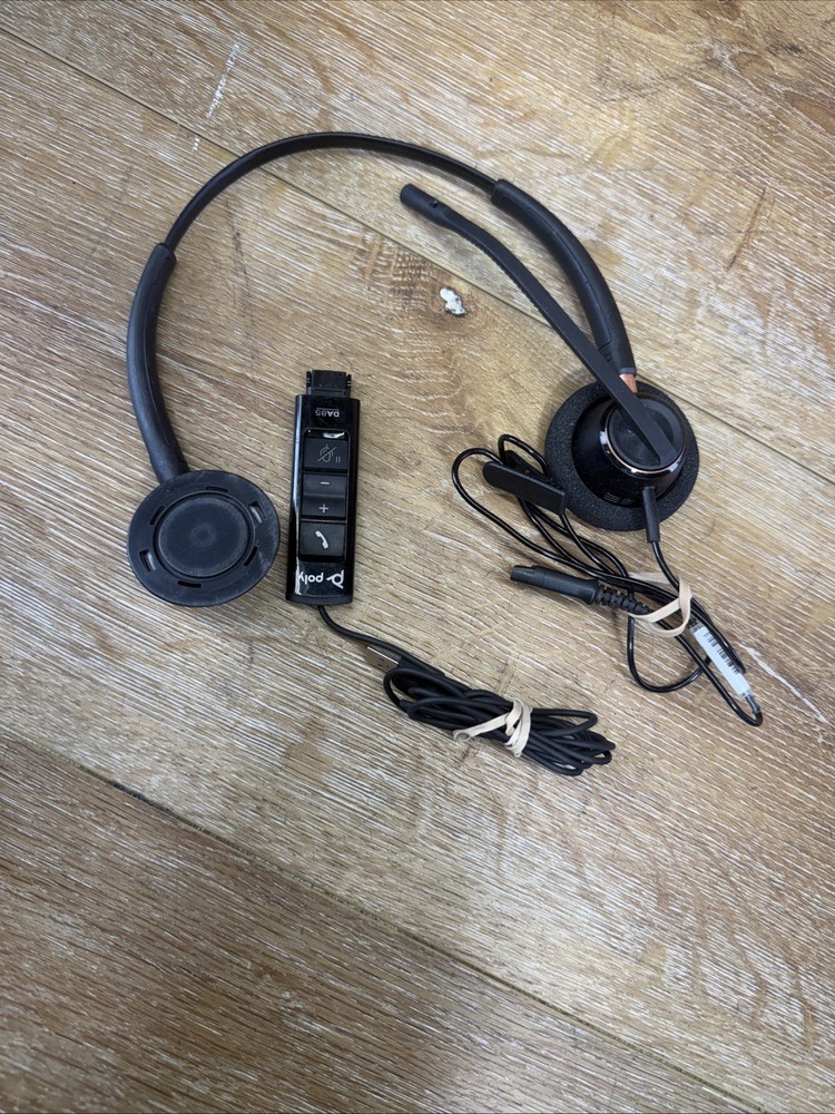 Plantronics Encore Pro HW520 Binaural Headset + Poly DA85-M USB Audio Processor