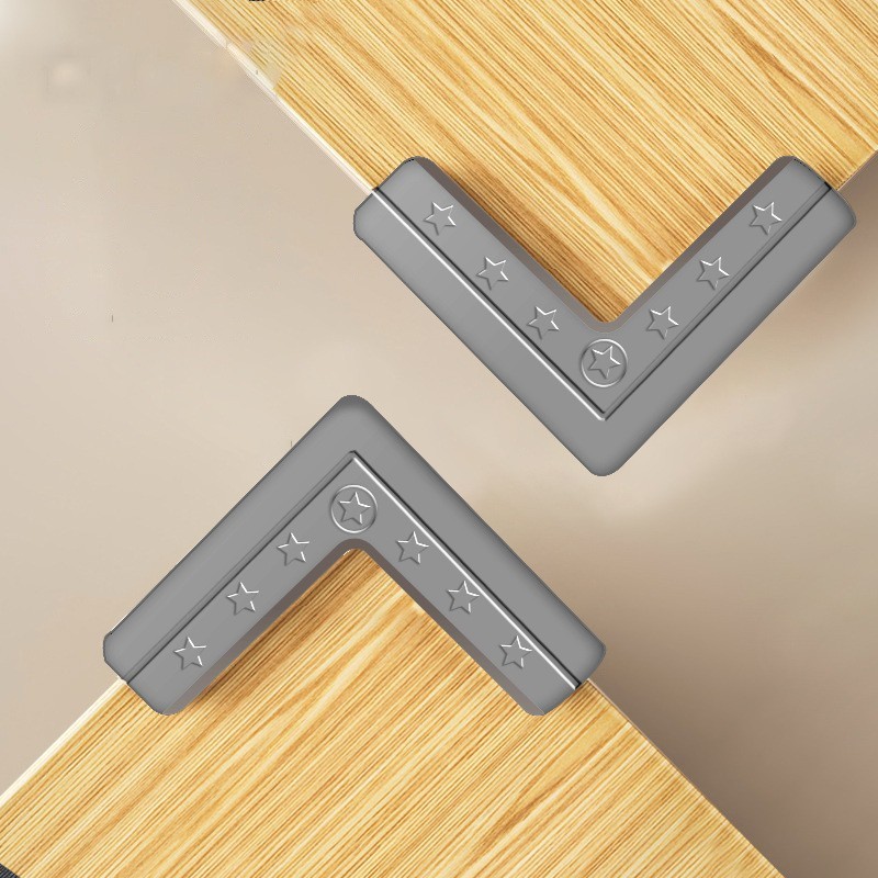12Pcs Corner Protectors Table Corner Protectors Star-shaped Grey