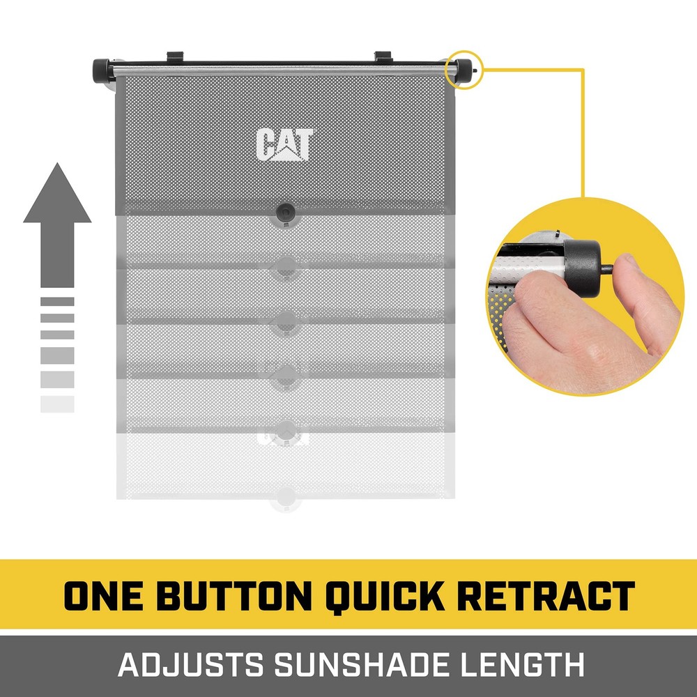 Retractable Pull-Down Back Seat Side Window Shades for UV Sun Protection, Uni...