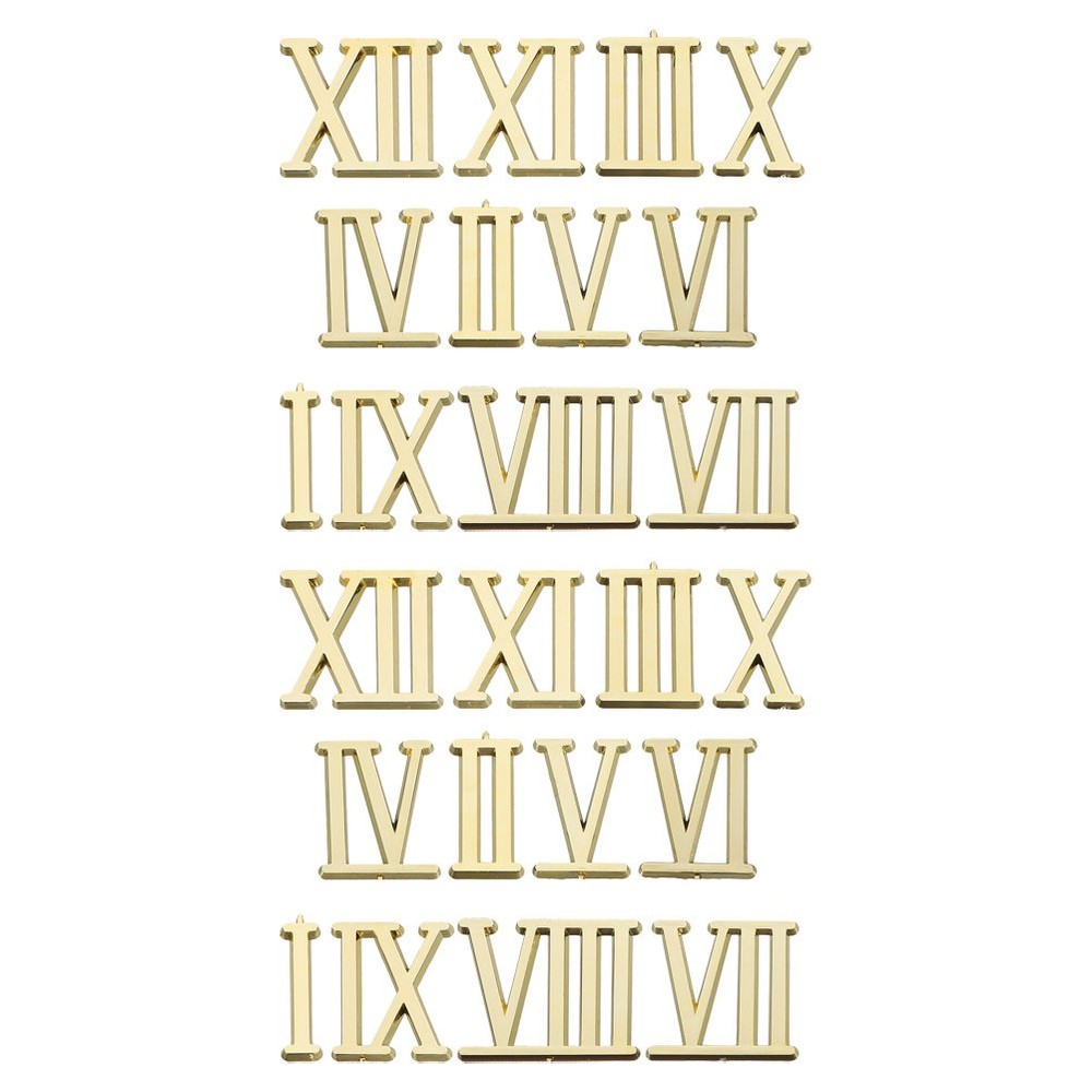 2 Sets Clock Numbers for Making Electroplated Hands Roman Numerals Components