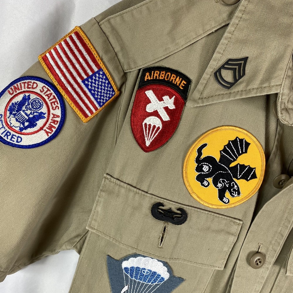 Patched WWII Airborne Veteran 1960s Jacket Patchwork
