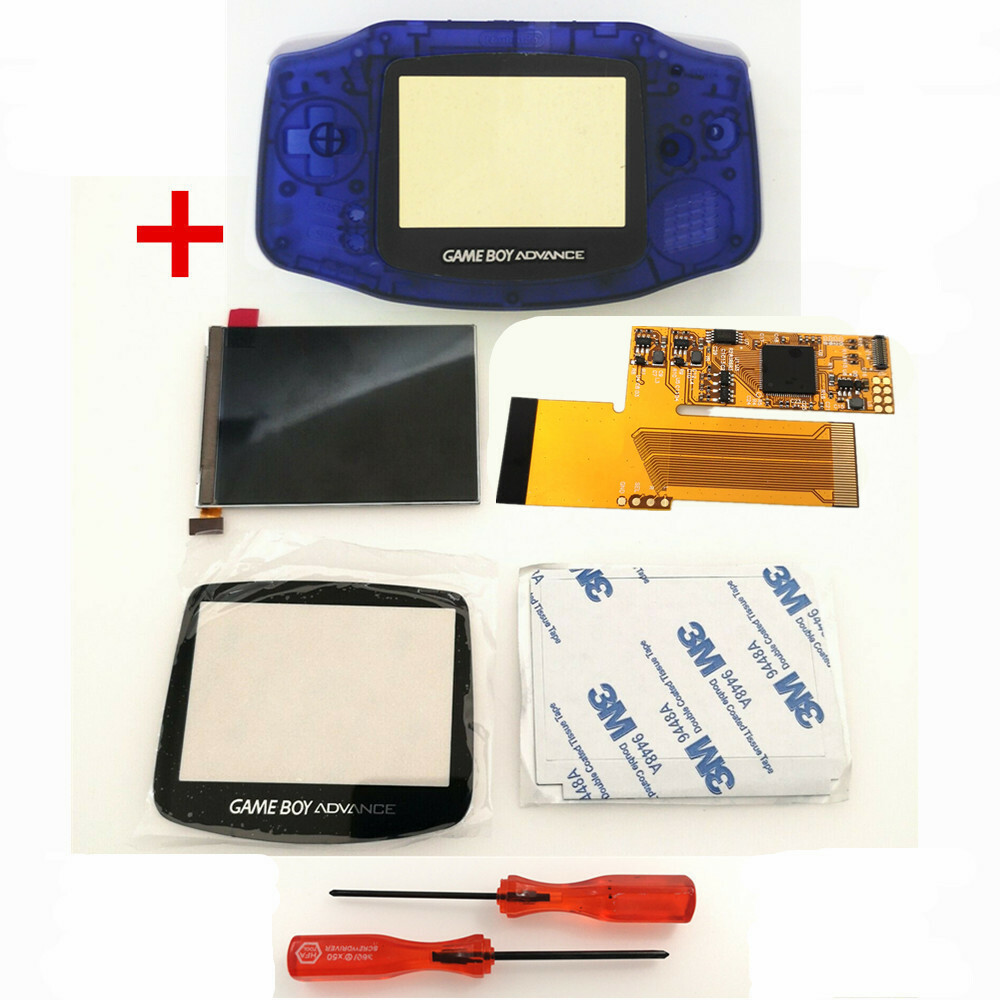 GBA 10 Levels V2 V5 IPS Backlight Backlit LCD Mod Customized SHELL