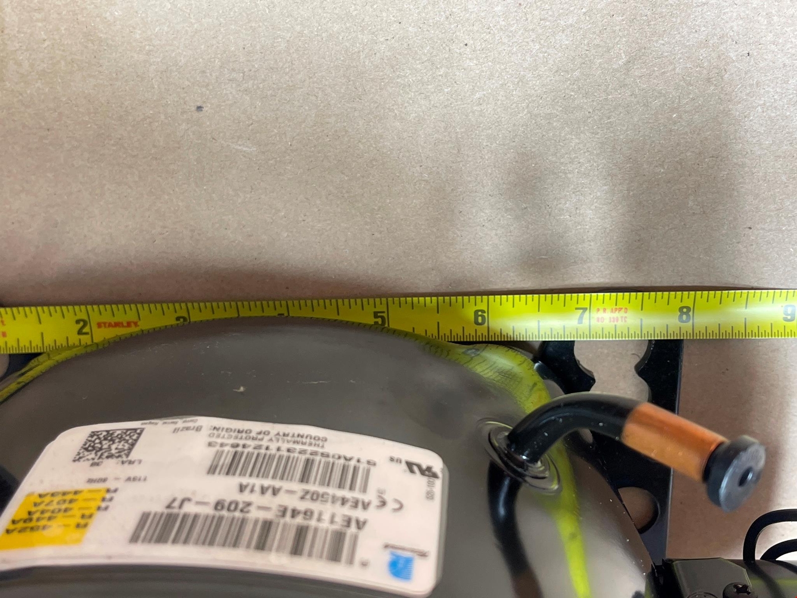 Tecumseh 1/2 Ton 5800BTU Compressor AE1164E-209-J7 AE4450Z-AA1A R404A 115V