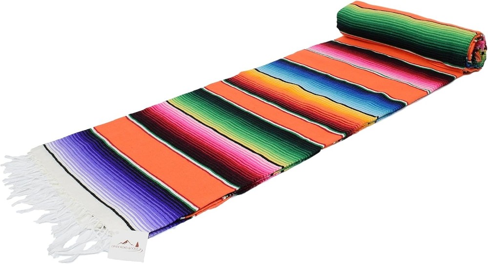 Authentic Mexican Serape Blanket - Multicolor Saltillo