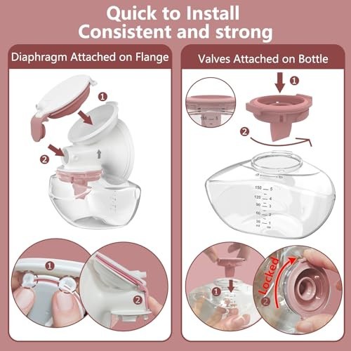 2pcs Duckbill Valves & 2pcs Double-Layer Diaphragm for Mobile Flow M9 - 4 Pack
