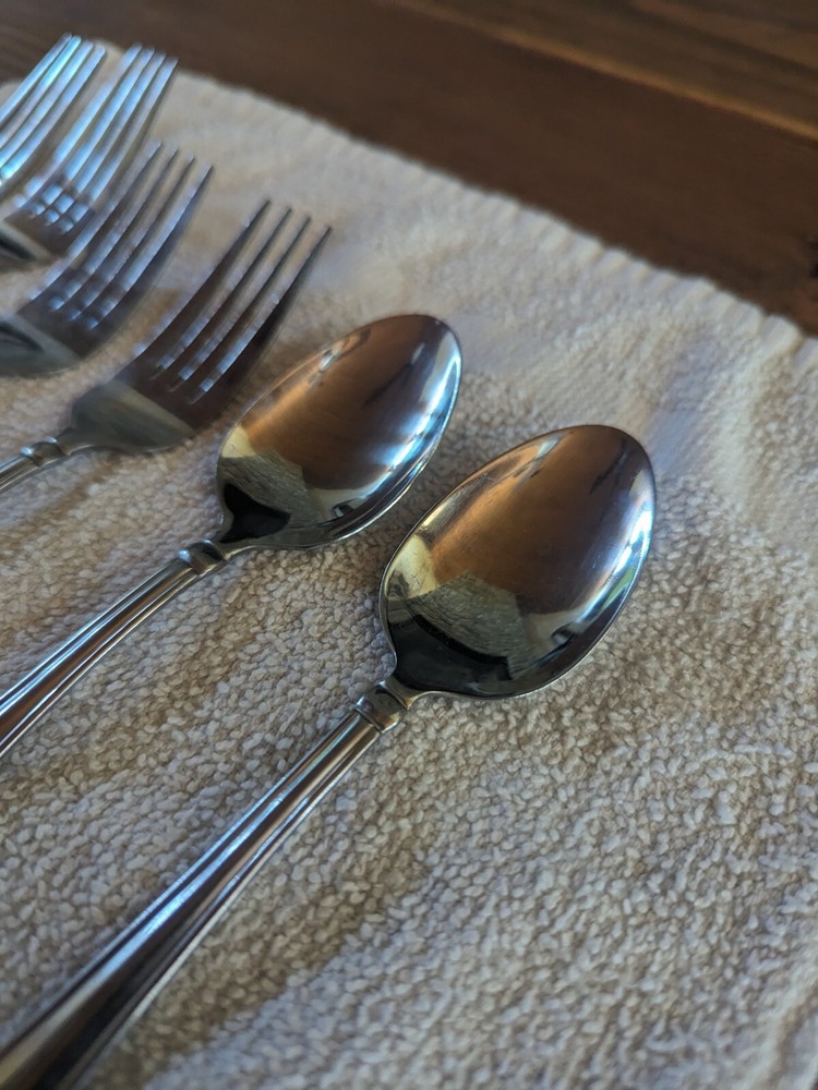 Cambridge ALLURE Stainless Flatware 6 Piece Set Forks & Spoons Silverware