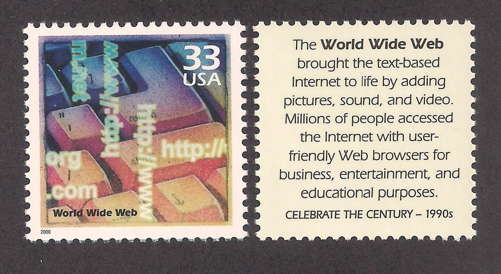WORLD WIDE WEB - U.S. POSTAGE STAMP - MINT CONDITION