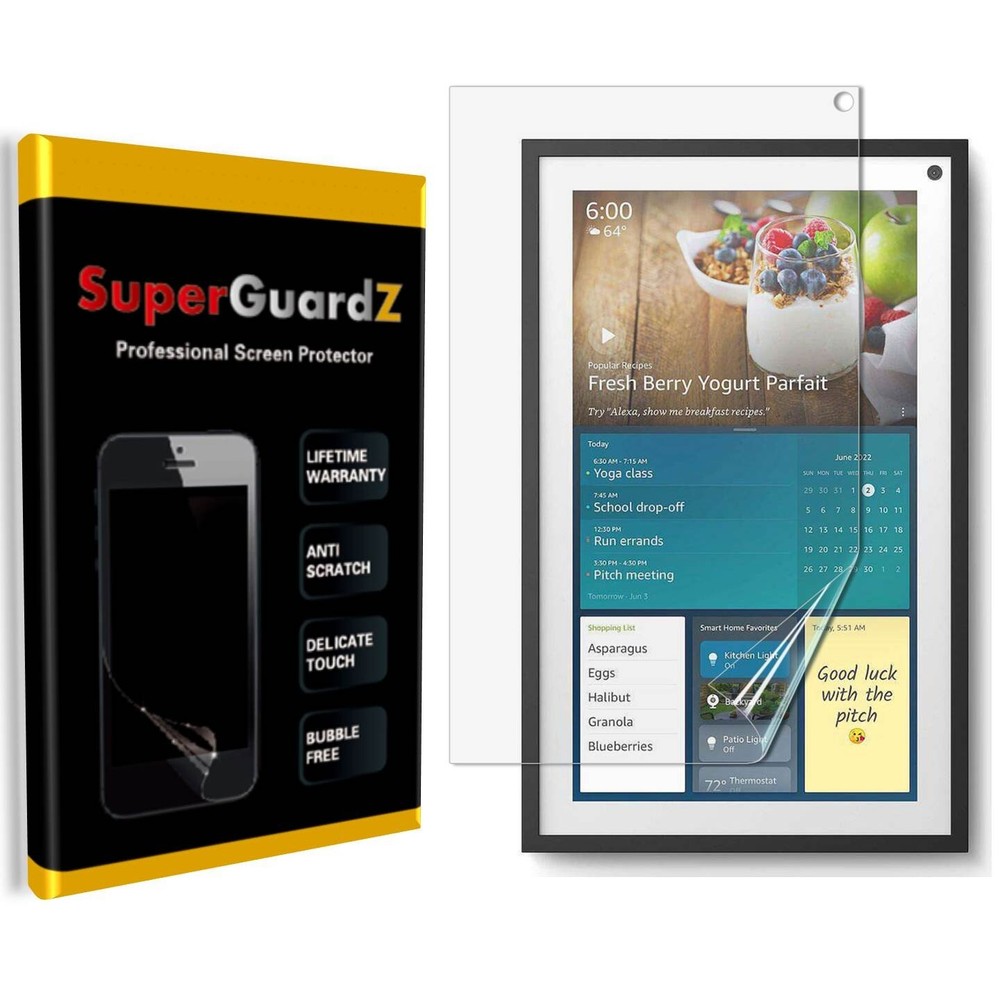 3X SuperGuardZ Clear Screen Protector Shield For Amazon Echo Show 15 (2023)