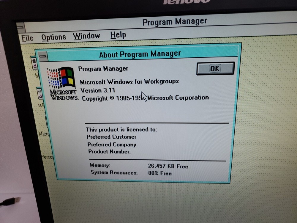 Digital Venturis 466 Computer DEC 854WW, Powers On & Boots Win 3.1 -AS IS *READ