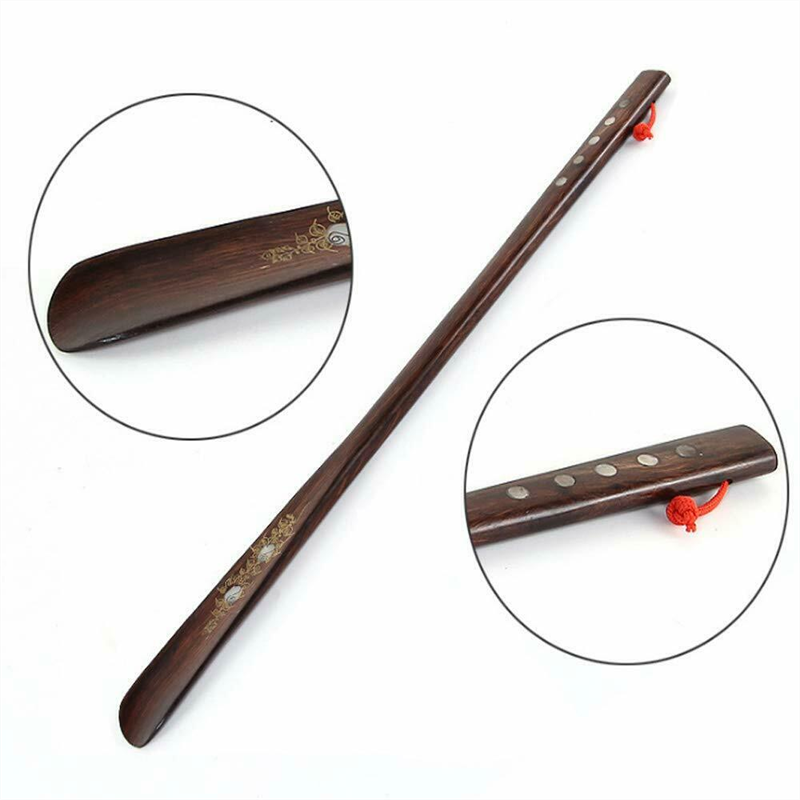 55cm Extra-Long Handled Shoe Horn Hard Wooden Shoe Horn Shoe Spoon Home Tools US