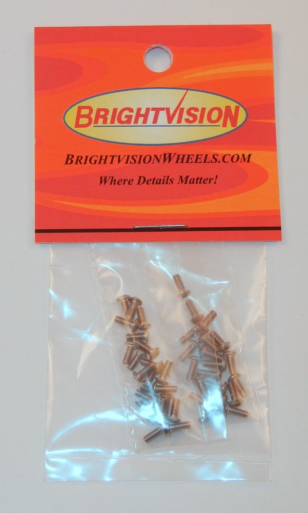 40 SILVER 1-72 Hex-Drive Button-Head Screw-In Rivets For Customs & Restorations
