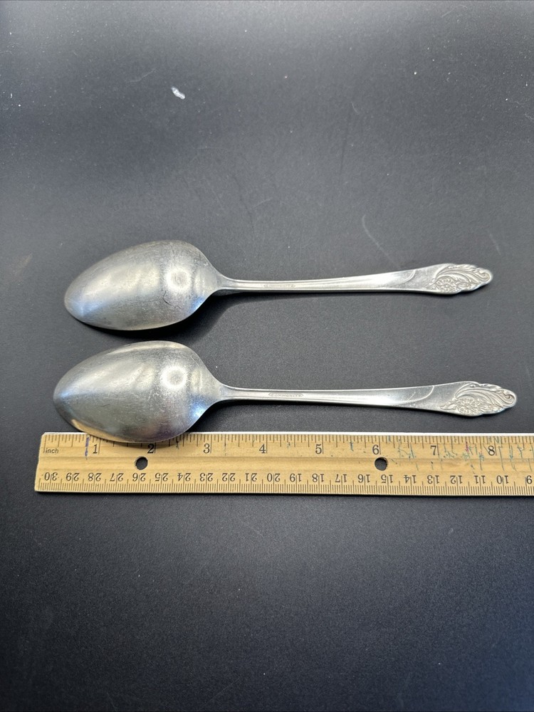 Oneida Community Silver Plate Evening Star 2- Serving Spoons
