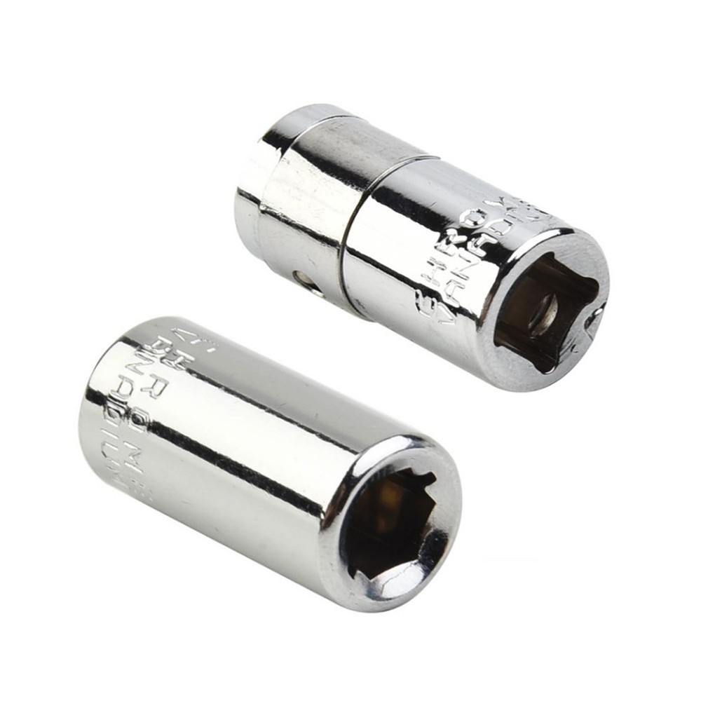 2 Pcs 1/4 Square Drive To 1/4 Hex Socket Bit Converter Screwdriver Bit Adapter