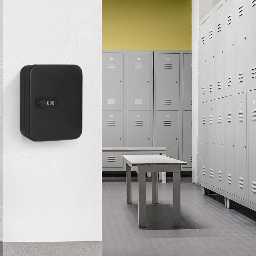 20 Key Storage Lock Box with Code Key Cabinet Organizer Wall Mount