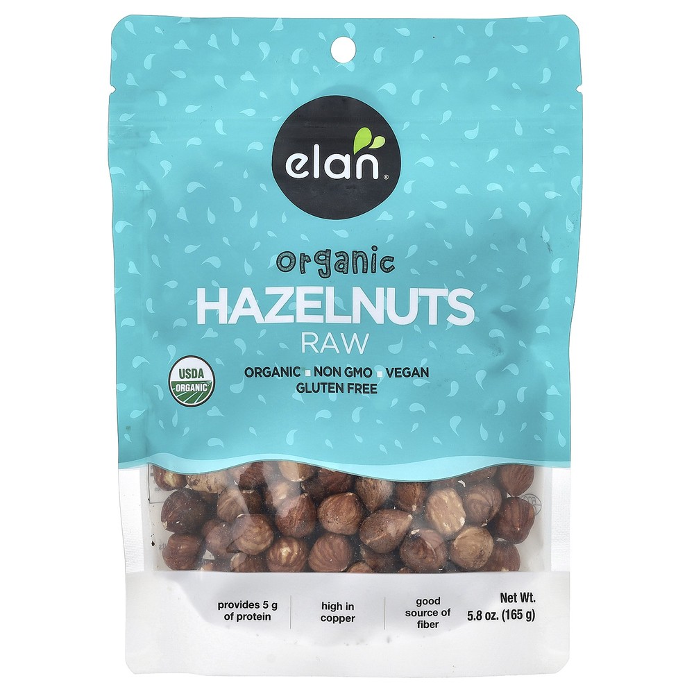 Organic Hazelnuts, Raw, 5.8 oz (165 g)
