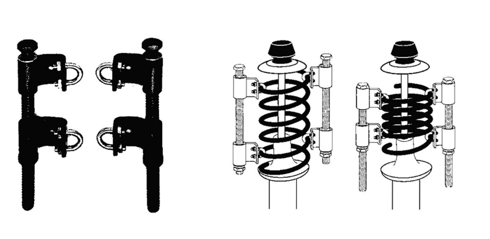 AUTOMOTIVE STRUT COIL SPRING COMPRESSOR TOOL – U-Bolt clamps – MacPherson struts