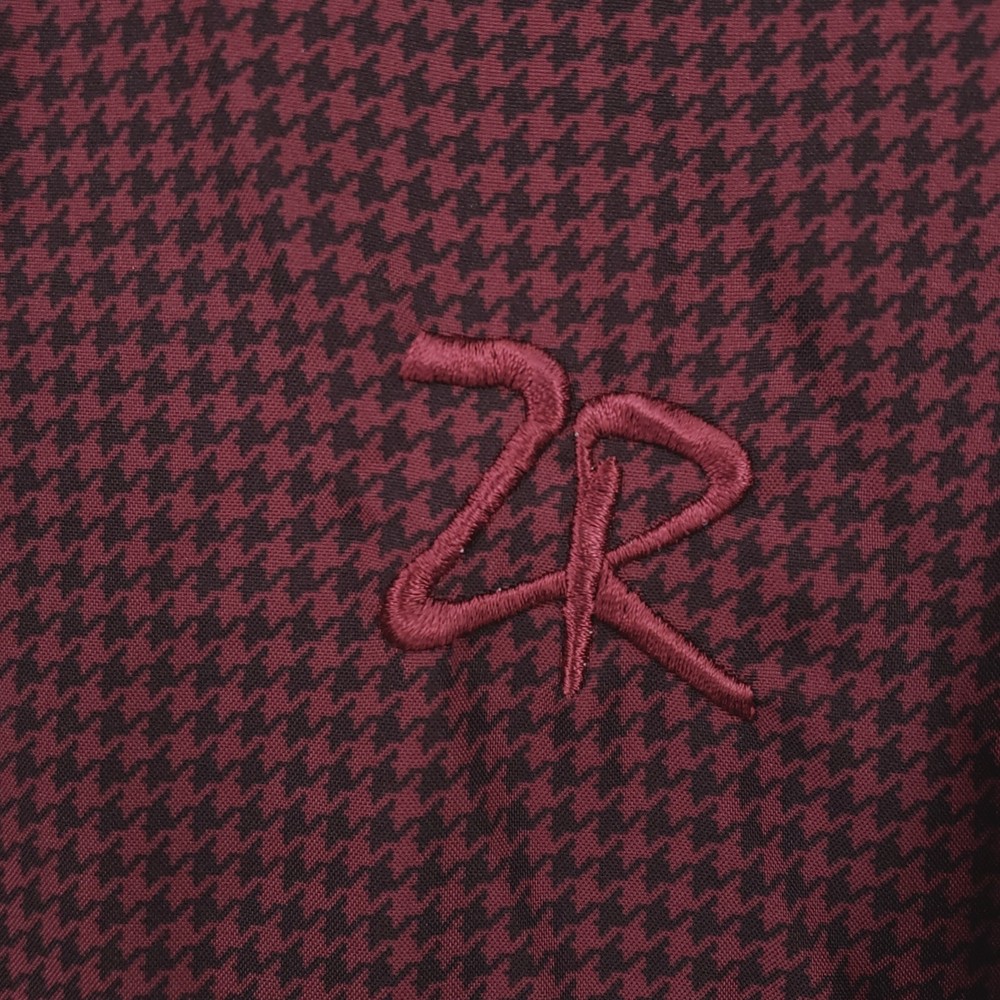 Zero Restriction Golf Jacket Mens L Large Red Houndstooth Pullover Golfing