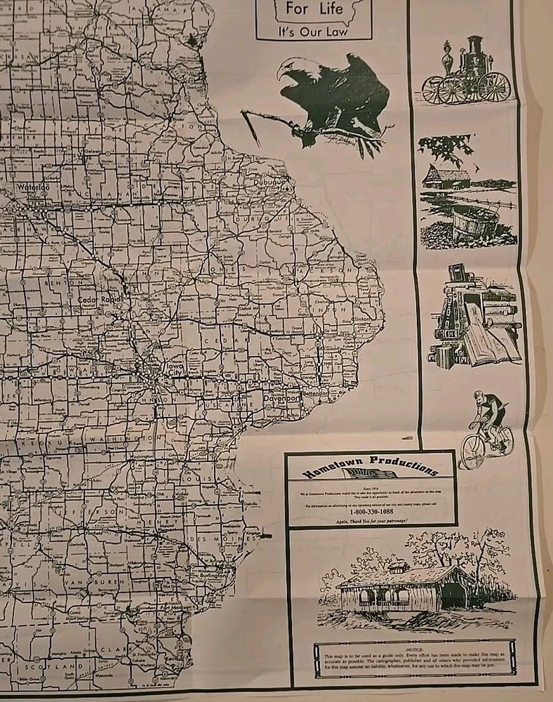 Jackson County Iowa Map Folding Map