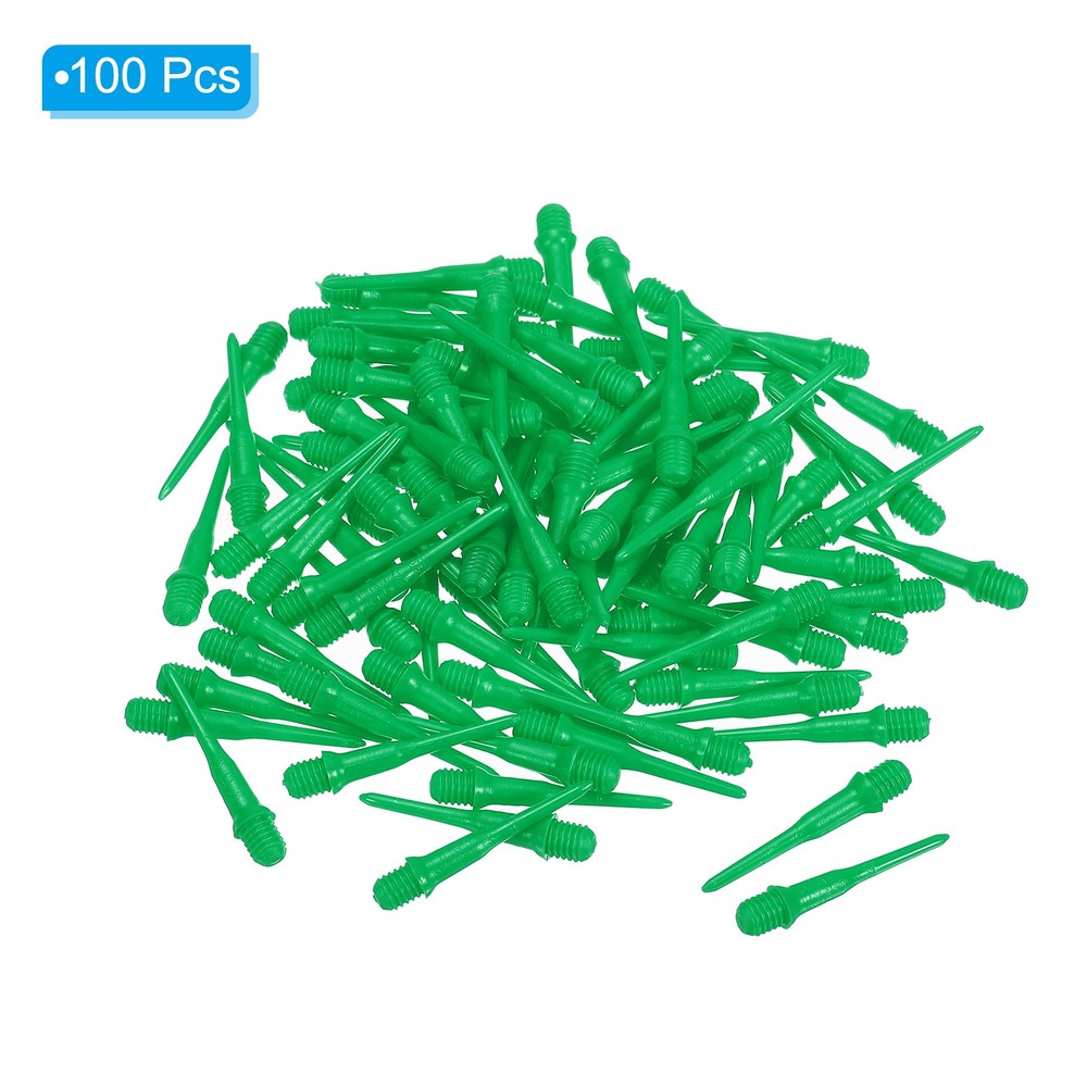 Plastic Dart Tips, 100 Pack 2BA Thread Soft Dart Tips Dart Accessories, Green