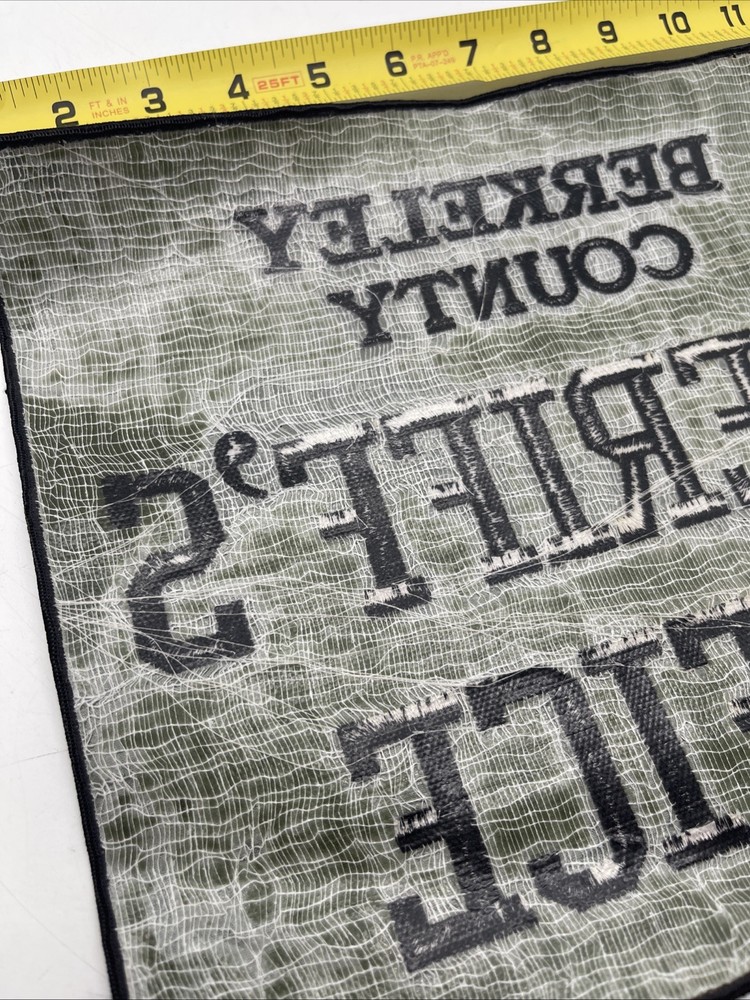 BERKELEY COUNTY SHERIFF’S OFFICE Large Patch Uniform Patch Back Of Jacket Shirt