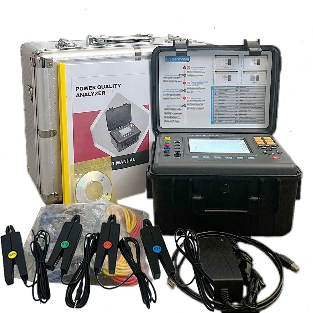Portable Power Quality Analyzer with USB Interface AC Current Clamp 10mA~10.0A