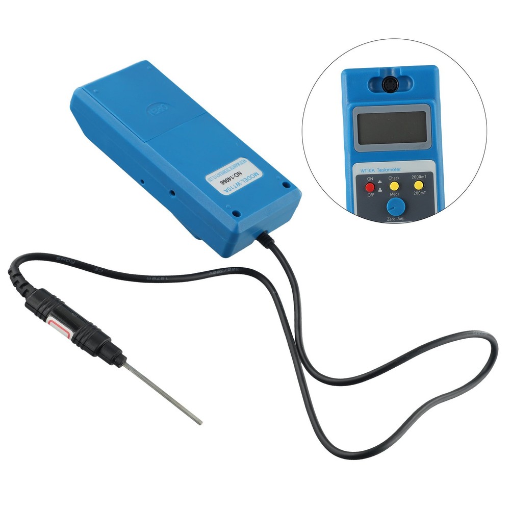 Handheld WT10A Magnetic Field Tester Gauss Meter with Ns Function Probe
