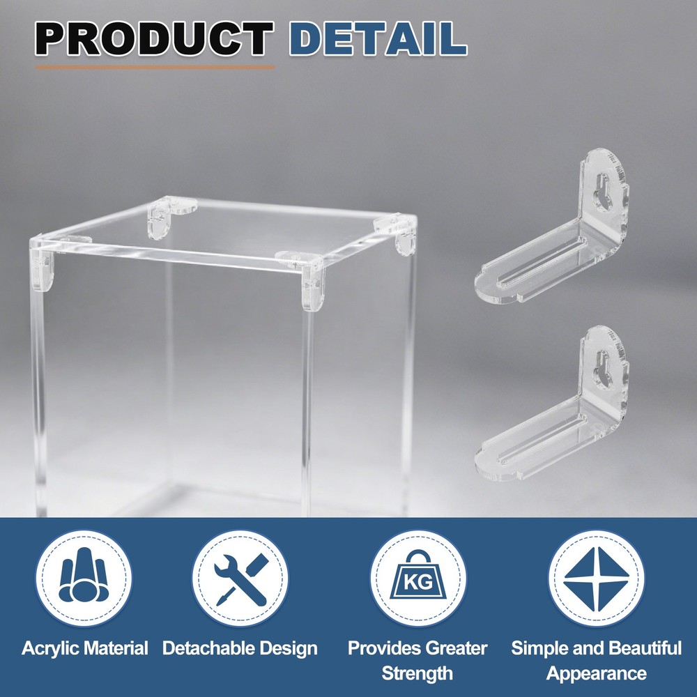 12Pcs Acrylic Corner Bracket, DIY L Angle Connector