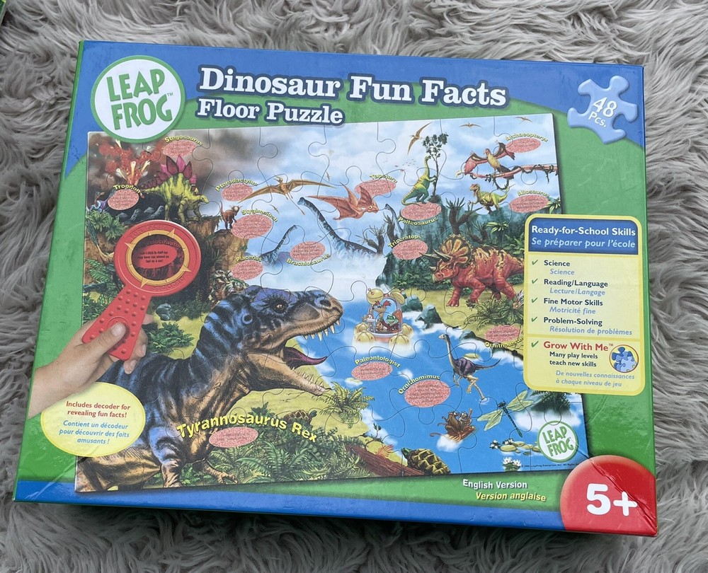 LeapFrog Dinosaur Fun Facts Floor Puzzle (48pc.) Ages 5+(Decoder is MISSING)