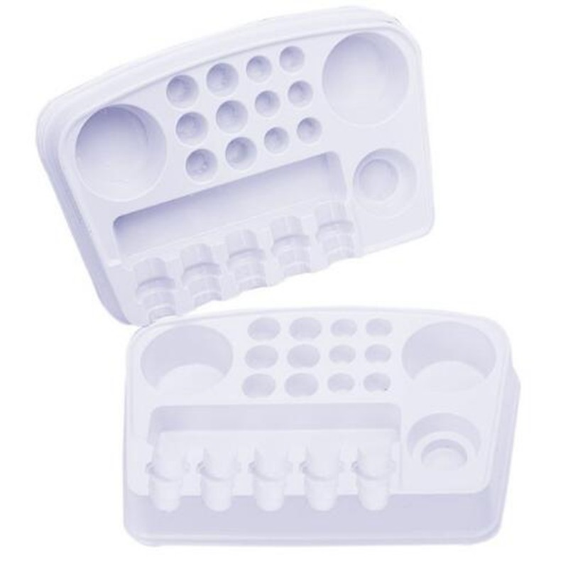 5 Pcs Disposable Plastic Permanent Makeup Tattoo Microblading Needle Work Plate