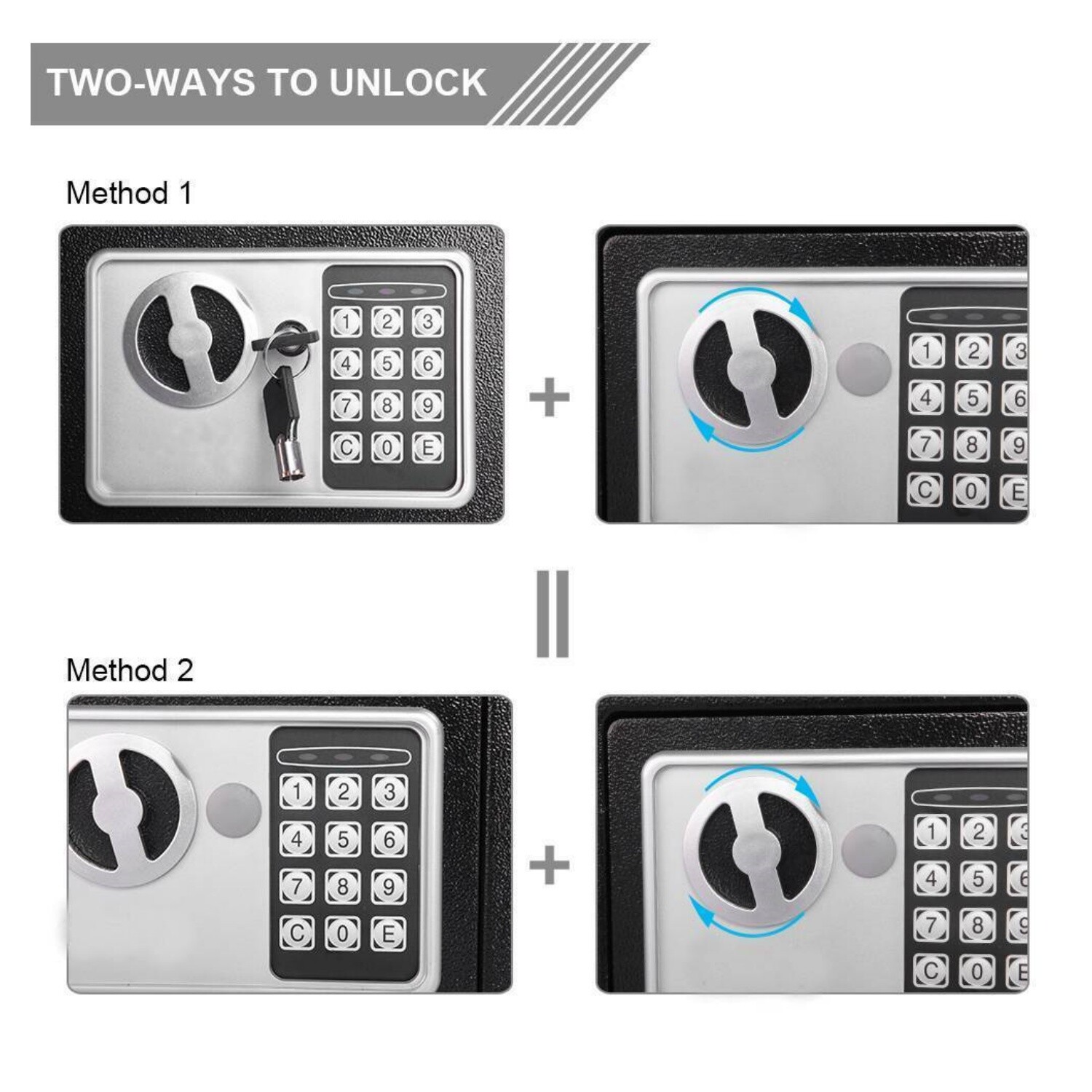 Digital Electronic Safe Box Keypad Lock Security Home Office Cash Jewelry Gun US