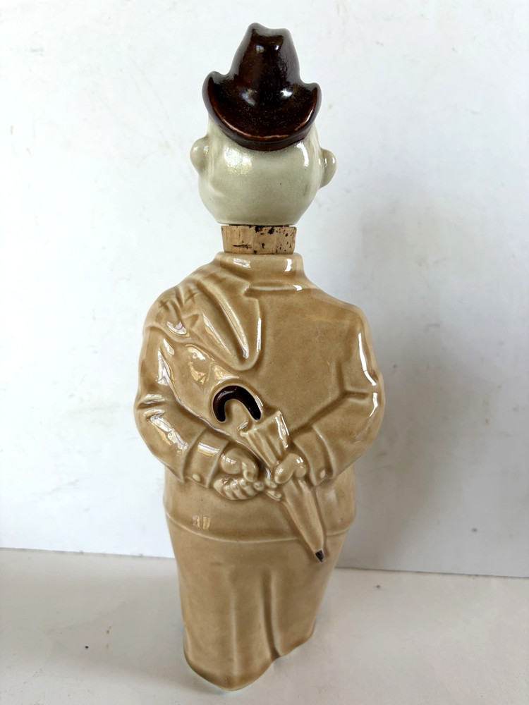 Whimiscal Character WINE BOTTLE Man/Umbrella