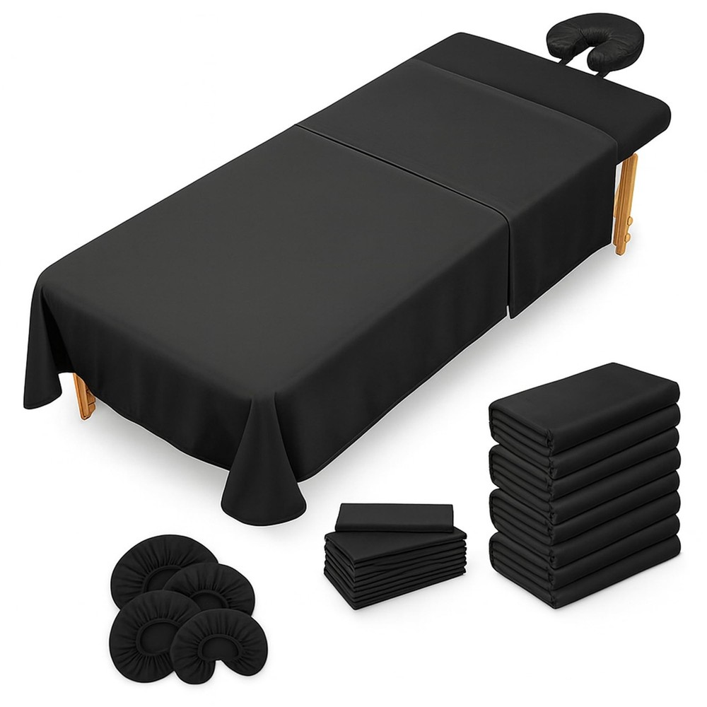 Massage Table Sheets Set – 3 Piece 4 Set, Microfiber Spa Bed