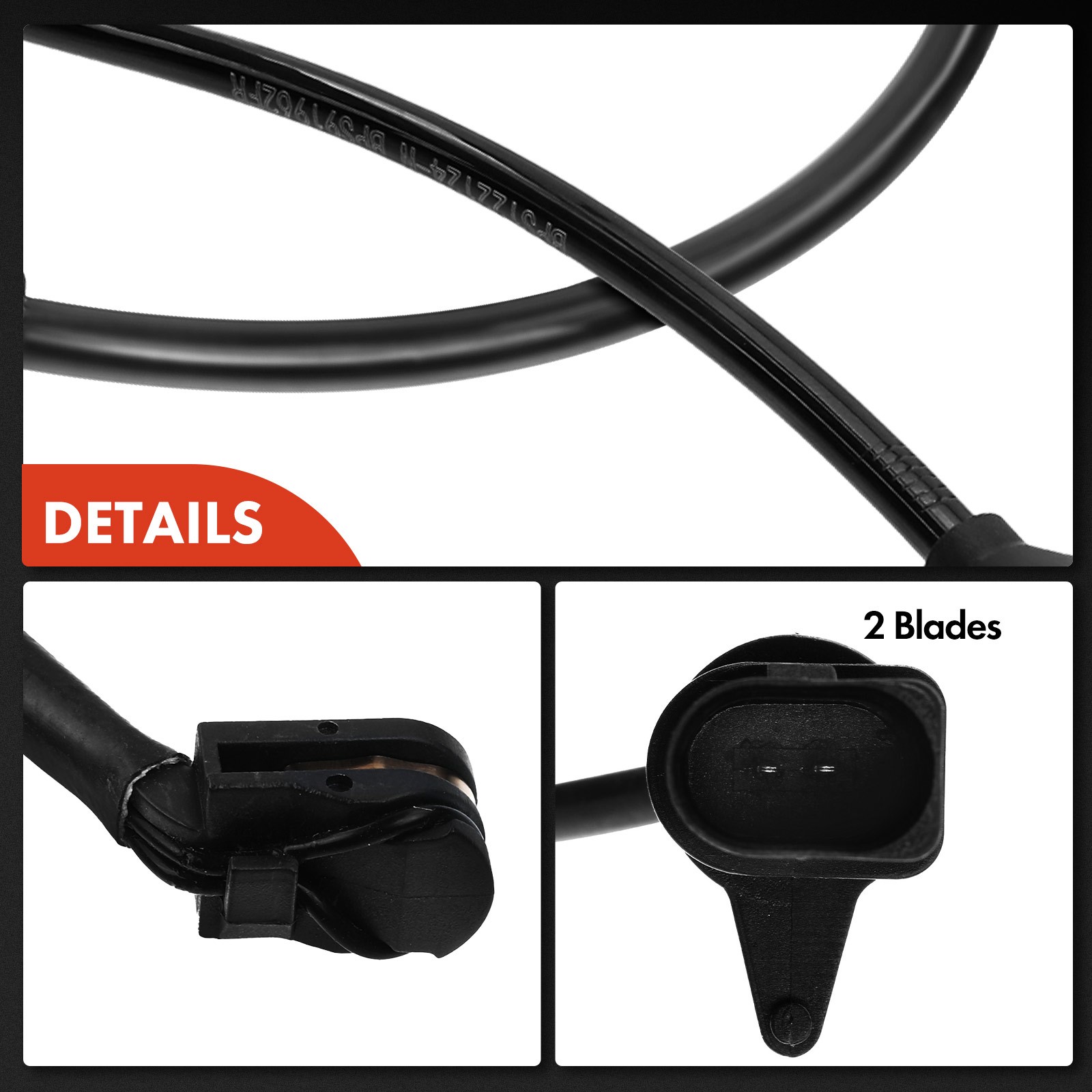 4pcs Brake Pad Wear Sensor for Audi A4 2018-2020 Q7 2017-2020 Q8 Front and Rear