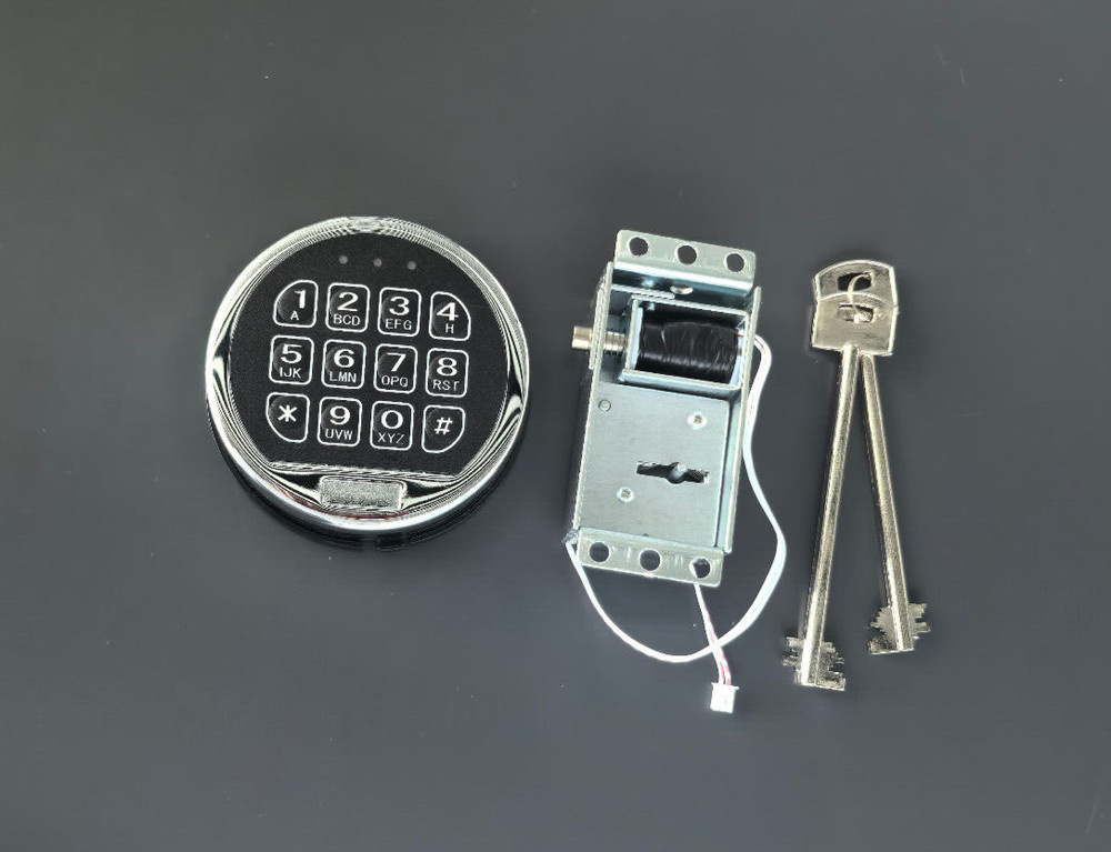 Gun Safe Lock Replacement Electronic Safe Lock & Solenoid Lock & 2 Key