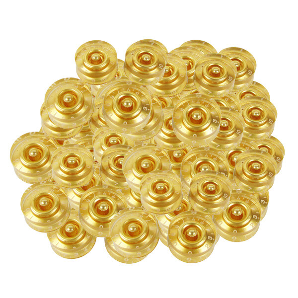 60 PCS Gold Guitar Knobs Volume Tone Control Speed Knobs Button for LP Guitar