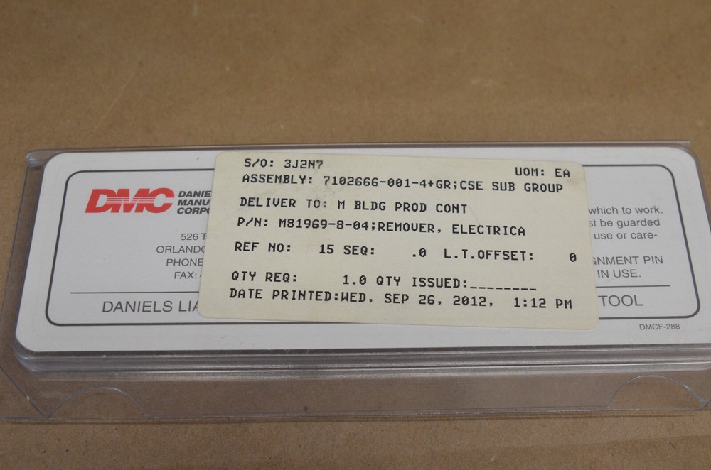 DMC Removal Tool M81969-8-04  DRK95-228    (6-C)
