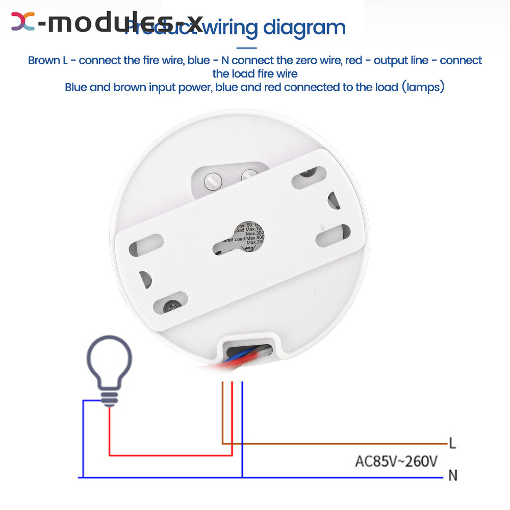 AC85-265V Infrared PIR Motion Induction Sensor 360° Detection For Ceiling Light