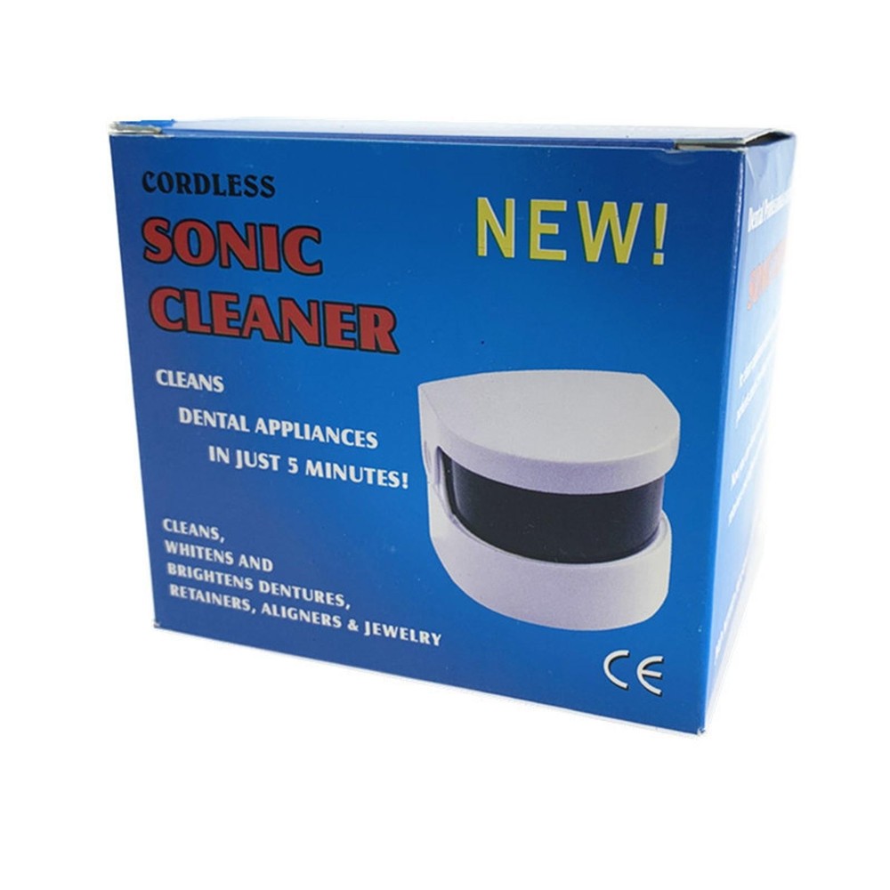 Sonic Cleaner Denture Cleaning Vibration Bath Compact Cordless Sonic Cleaner