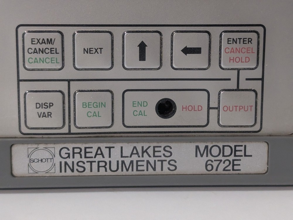 Schott Great Lakes Instruments Model 672E Conductivity Analyzer