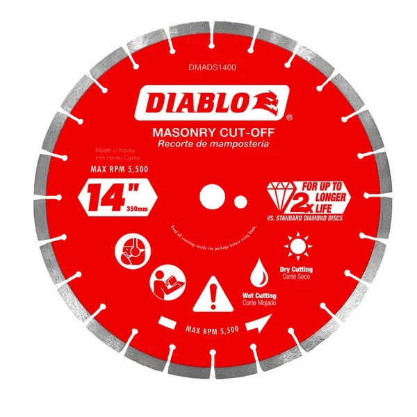 Diablo Tools DMADS1400 14" Diamond Segmented Masonry Cut-Off Blade