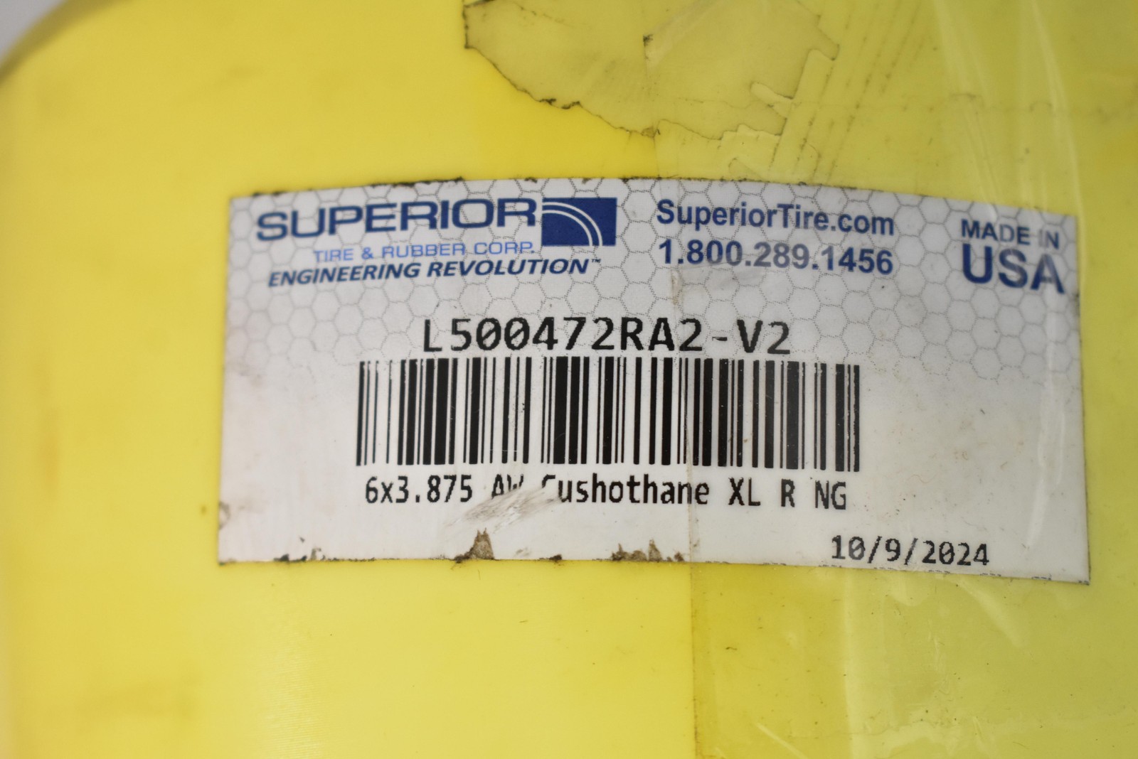 Lot of 2 Superior Cushothane XL Wheel Assembly Poly 6x3.875 L500472RA2-V2