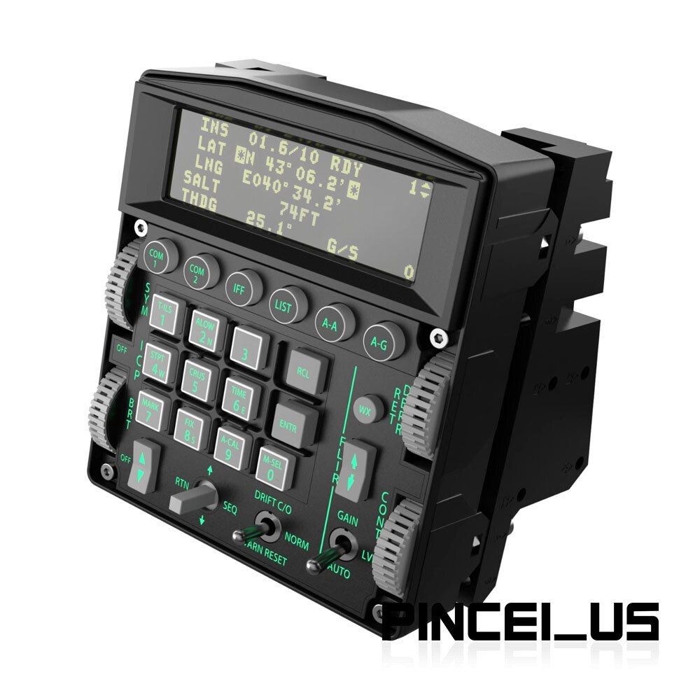 WINWING DCS ICP Flight Control Panel 16-Series Front Panel with 4.58-inch DED