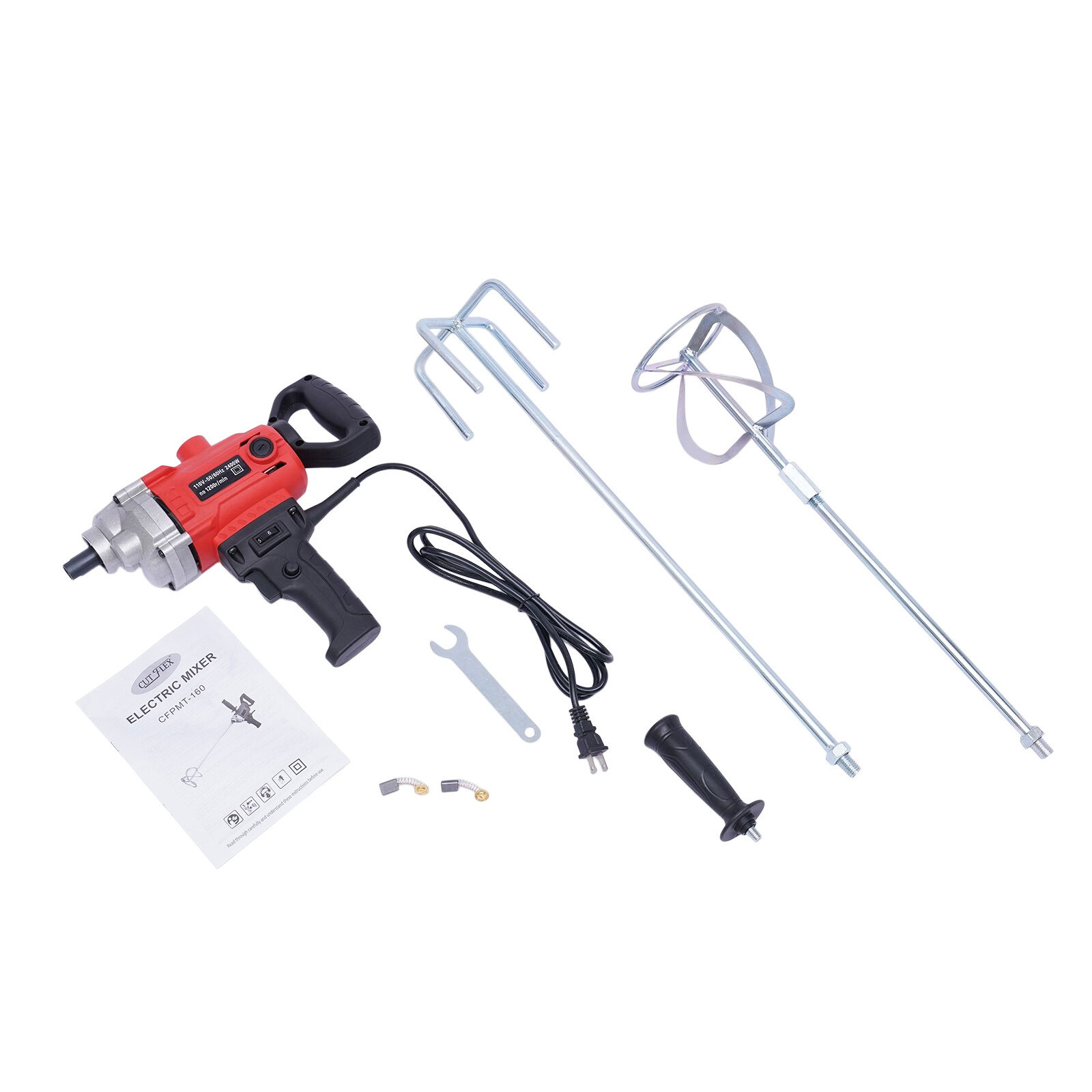 Electric Mortar Plaster Paint Mixer Cement Grout Concrete Stirrer 1200rpm