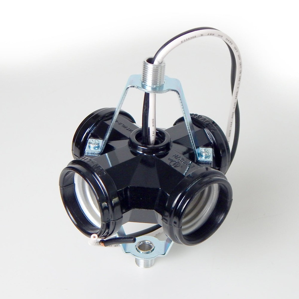 4-Light Phenolic Standard/Medium Base Cluster Socket Assembly