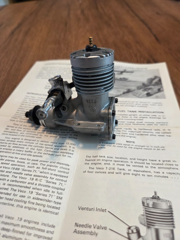 k&b veco .19 r/c series 71 nitro engine