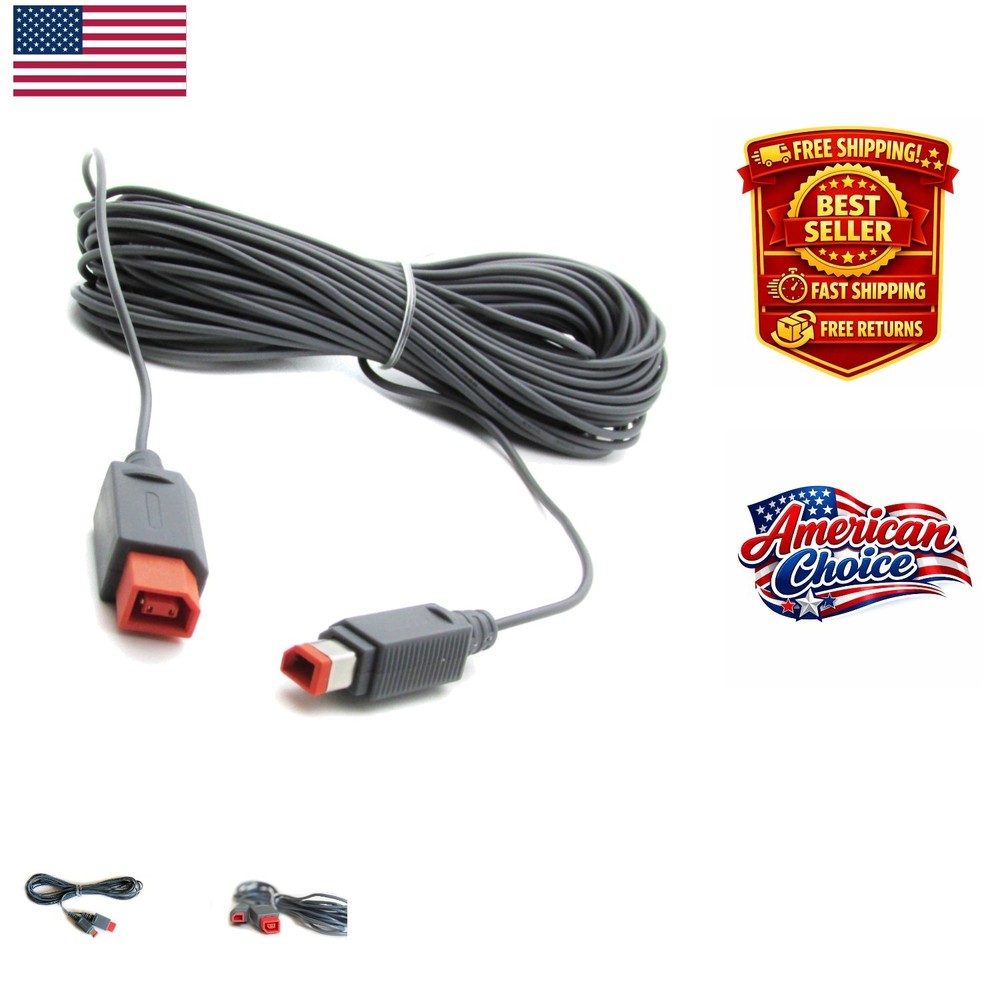 Versatile 30ft Sensor Bar Extension Cable for Indoor/Outdoor Wii Setup