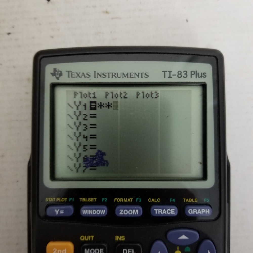 Texas Instruments TI-83 Plus Graphing Calculator Black Cover Case Tested - READ